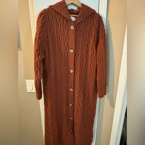 Anthropologie Cardigan Brick/ Burnt Orange Color Size 1x NWOT